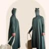 burkini long vert kaki - de face