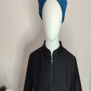 turban de bain bleu pétrole